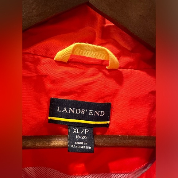 Lands' End Women's Orange Jacket- size 18/20 - Picture 2 of 7